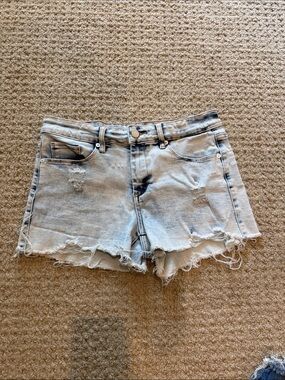 Blank NYC Light Wash Distressed Denim Shorts